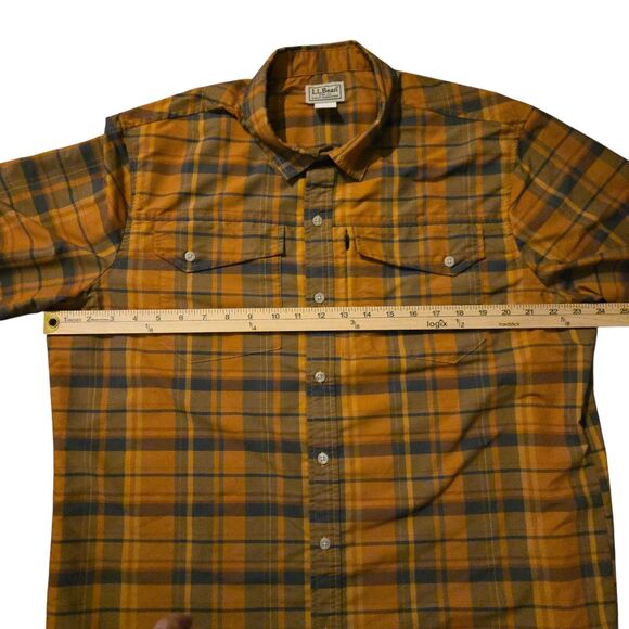 LL Bean Plaid Performance Men's L Reg Polyester/Nylon Hiking Outdoors - Picture 8 of 9